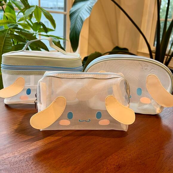 Sanrio Cinnamoroll Storage Travel Makeup Pouches Set of 3 - Picture 1 of 5